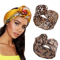 【YF】 New Printed Soft Iron Wire Sport Hair Band Women Yoga Headband Anti Sweat Absorption Womens Wide Brimmed Headscarf Headdress