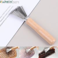 ◇♝◊ 1Pcs Wooden Comb Cleaner Delicate Cleaning Removable Hair Brush Comb Cleaner Tool Handle Embeded Tool