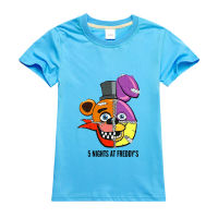 FREDDYS เสื้อทีเชิ้ตสำหรับเด็กเสื้อแขนยาวเด็กผู้หญิงแขนสั้นลายการ์ตูนผ้าคอตตอนน่ารักสำหรับเด็กผู้ชาย0000