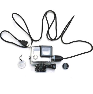 อุปกรณ์เสริมกล้องแอคชั่นแคมเมราซองกันน้ำชาร์จมอเตอร์ไซค์สำหรับ Gopro Hero 4/3ที่ชาร์จสาย Usb ตัวเรือน