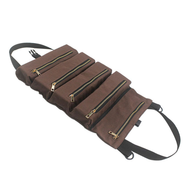 farfi-ผ้าใบแบบพกพากระเป๋าซิปเครื่องมือม้วนประแจไขควงกระเป๋าเก็บของกรณี