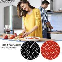 อินเอียร์รอบหม้อทอด Air Fryer Liner Non-Slip แผ่นซิลิโคนทนความร้อนได้ Mat