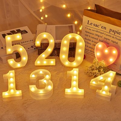 ●❍ 3D Letter LED Night Light 26 Letters 0-9 Numbers Subtitles Logo Lights for Interior Decoration Baby Shower Wedding Decoration