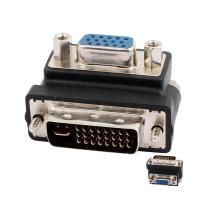 Down Right Angled 90 Degree VGA SVGA Female To DVI 24+5 male DVI to RGB Adapter