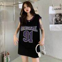 COD SDFSDTFGER [Ready Stock] [24 Hours Delivery] Long Basketball Vest American Retro Uniform Sports Women Summer Outer Wear ins European Style Sleeveless t-Shirt Hot Girl Sweet Cool Top Trendy [现货][24小时发货]长款篮球背心美式复古篮球服运动背心女夏外穿ins欧美风无袖t恤辣妹甜酷上衣潮