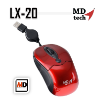 Mouse USB Opetical MD-TECH รุ่น LX-20 แบบเก็บสาย