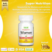 Super Nutrition, SimplyOne for Women multivitamin formula + herbal nourishing, 30 capsules (No.512)