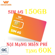 Sim 4G siêu thánh UP 150GB tặng 50k miễn phí tháng đầu vietnamobile