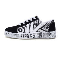 Sneakers Women Black Platform Sneakers Casual Vulcanized Shoes  Autumn Plus Size 35-44 Lover Shoes Zapatillas Mujer Graffiti