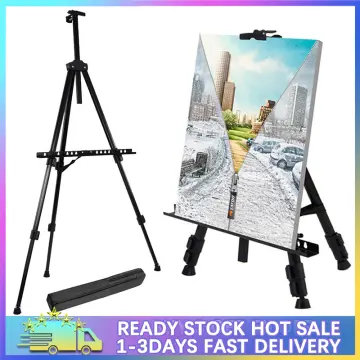 US IN STOCK] 63 Artist Easel Stand Aluminum Metal Tripod Display Easel,  Adjustable Height Painting Easel with Bag,Table Top Art Drawing Easels for  Display 