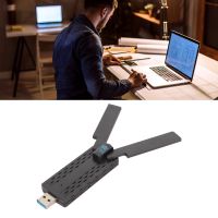 USB ไร้สายดูอัลแบนด์อะแดปเตอร์ WiFi ที่อะแดปเตอร์ WiFi เสาอากาศ5dBi คู่สำหรับ Windows 10 11สำหรับพีซีตั้งโต๊ะ