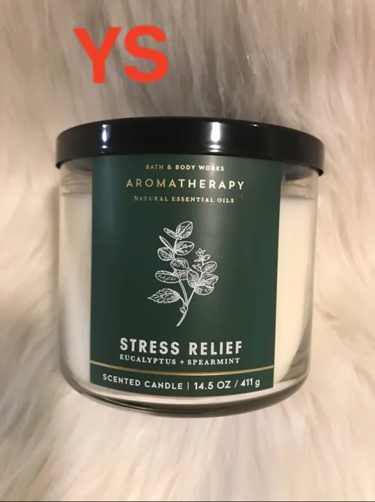 Bath and Body Works Aromatherapy EUCALYPTUS SPEARMINT 3Wick Candle