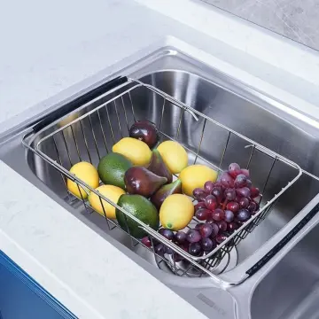 Multipurpose Kitchen Sink Rack Dish Drying Rack Over Sink Roll-up Dry  Drainers Stainless Steel Foldable Shelf Kitchen Tools - Colanders &  Strainers - AliExpress