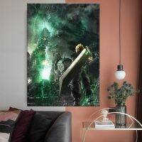 Sumanssa Final Fantasy Kids Room Modern Abstract Wall Art เกมป๊อปภาพยนตร์อะนิเมะพิมพ์โปสเตอร์ภาพวาดผ้าใบของขวัญ Boys Room