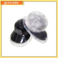 GOTORADE พลาสติกทำจากพลาสติก ฝาครอบโปร่งใส หมวกปีกแบน เคสฝาปิดสำหรับจัดแสดง กล่องแสดงหมวกเบสบอล กล่องเก็บหมวก กล่องเก็บหมวกโค้ง