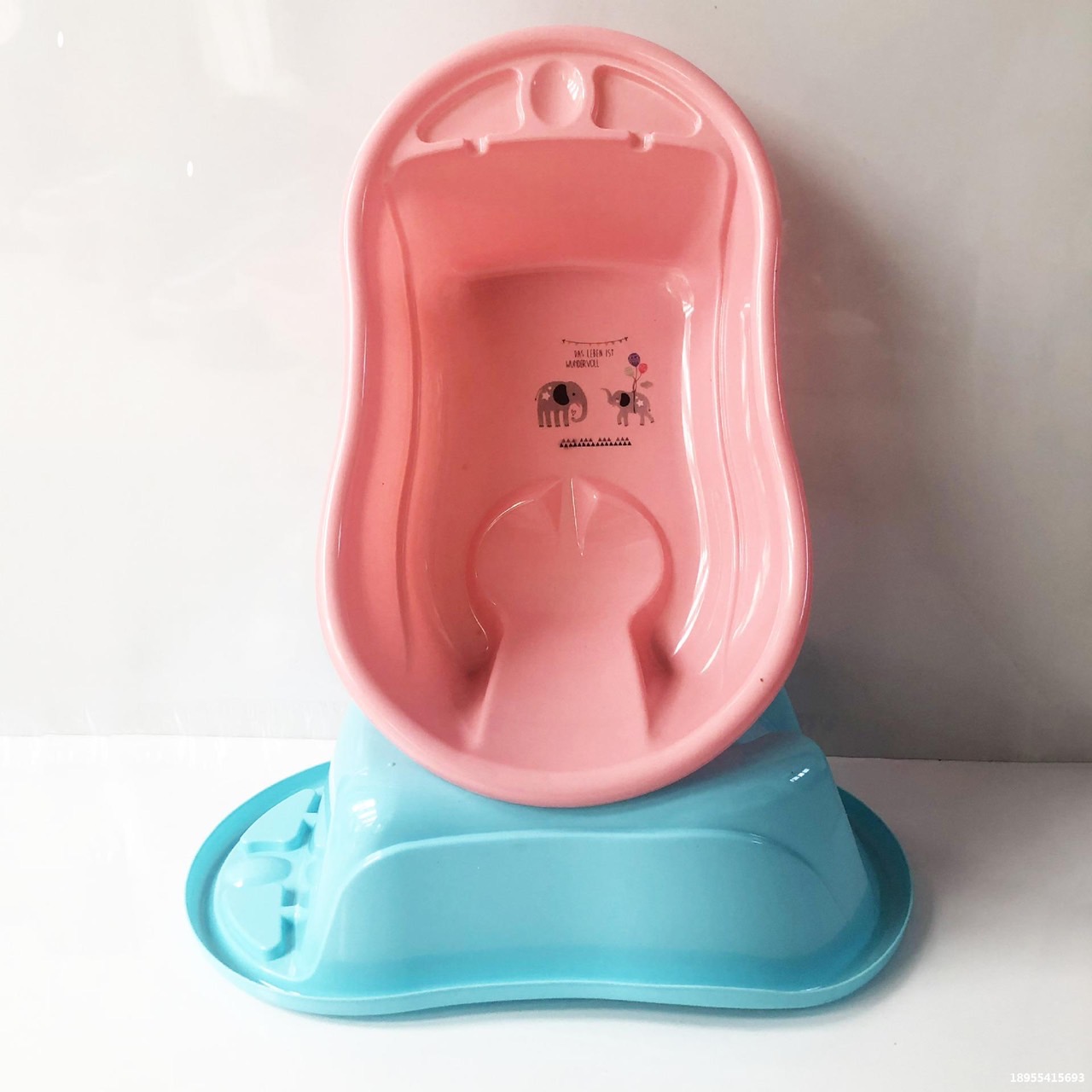 อ่างอาบน้ำลายการ์ตูน​ กะละมังอาบน้ำเด็ก อ่างอาบน้ำเด็กแรกเกิด-1ปี สีพลาสเทล