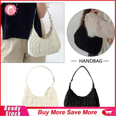 Women Shoulder Bag Dumpling Underarm Bag Pleated Hobo Bag Solid Handbag Shopping Bag Female Clutch Tote Bags