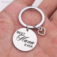 2022 Stainless Steel Keychain Heart-shaped Family Gift with Mom Nana Grandma Mimi Keychain Jewelry