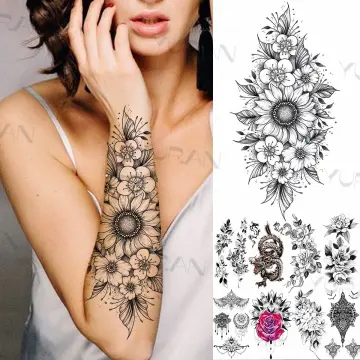 SIMPLY INKED Sunflower Temporary Tattoo Designer Tattoo for all  Price in  India Buy SIMPLY INKED Sunflower Temporary Tattoo Designer Tattoo for all  Online In India Reviews Ratings  Features  Flipkartcom