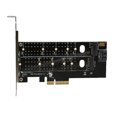 PCIE to M.2 NVME SSD NGFF Adapter Card Mkey+BKey Dual Protocol Expansion Card Supports 110MM Extended SSD Hard Disk