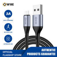 OWIRE Micro USB Cable 3A Nylon Fast Charging Cable for Samsung Xiaomi Oppo Vivo realme USB Charger Data Cable Mobile Phone Cable