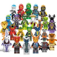 ใหม่อะนิเมะตัวละคร24ชิ้น Ninjago มินิรูปอาคารบล็อกของเล่นมินิตุ๊กตาตุ๊กตารูปอาคารเด็กของเล่นของขวัญวันเกิด