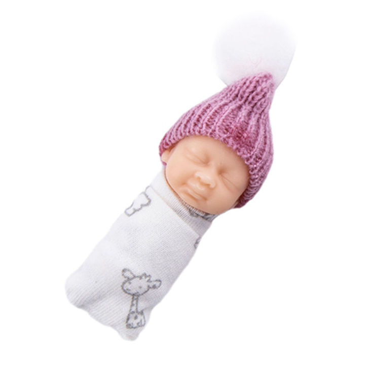 ตุ๊กตาเด็กทารกเกิดใหม่ยาว7ซม-ขนาดเล็กรูปแกะสลักเด็กนอนน่ารักสำหรับนักสะสมของขวัญที่แต่งผมเด็กผู้หญิง