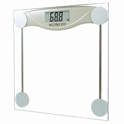NUTRI FIT Digital Bathroom Scale for Body Weight, Precision Weighing Scale for Weight Loss, High Accuracy Measurements, 330 Pounds, Step on Technology Grayish Green