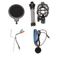 Desktop Microphone Stand with Shock Mount Microphone Clip Condenser Microphone Set