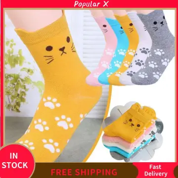 Winter Socks Women Thick Coral fleece Warm Socks Animal Cat Paw