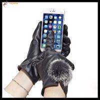 HUJAKON Women Multicolor Comfty Winter Warm Leather Gloves Clothing Accessories Touch Screen Mittens