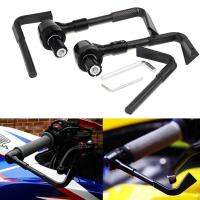 อลูมิเนียมสีดำและป้องกัน ABS Handlebar 7/8 22มม.คลัตช์เบรก Levers ป้องกัน Guard สำหรับ YAMAHA YZF-R1 YZF-R6 FZ1 FZ6 Universal