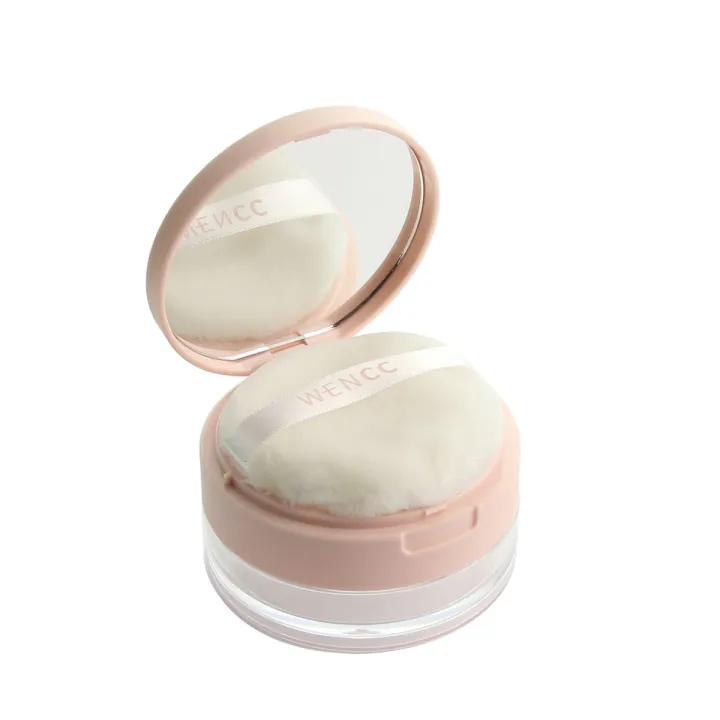 Loose Powder box honey powder empty box with makeup mirror powder puff