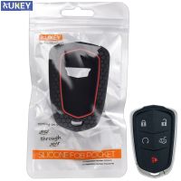 รถรีโมทคอนล Keyless Key Shell Case Fob ผู้ถือผิวซิลิโคนสำหรับ Cadillac ATS CTS XTS SRX Escalade XT4 XT5 CTS