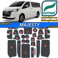 SLOTPAD ยางรองหลุม Toyota Majesty ตรงรุ่นรถเมืองไทย พวงมาลัยขวา แผ่นรองหลุม โตโยต้า มาเจสตี้ GR รอง วางแก้ว ยางรองแก้ว ที่รองแก้ว ของแต่ง ชุดแต่ง