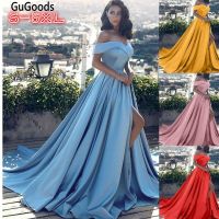 【jw】✾▲♀  Evening Formal Ladies Shoulder Waist Floor Length Split Bridesmaid Gowns Vestidos 5XL