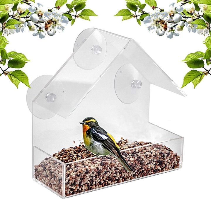 new-in-bird-feeder-house-shape-weather-proof-transparent-suction-cup-outdoor-birdfeeders-hanging-birdhouse-for-garden