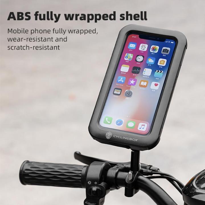 ขาตั้งจักรยานอลูมิเนียมอัลลอยด์กันฝนทนต่อการสึกหรอ360องศาหมุนอุปกรณ์ขี่ป้องกันรอยขีดข่วนศัพท์มือถือ-mount