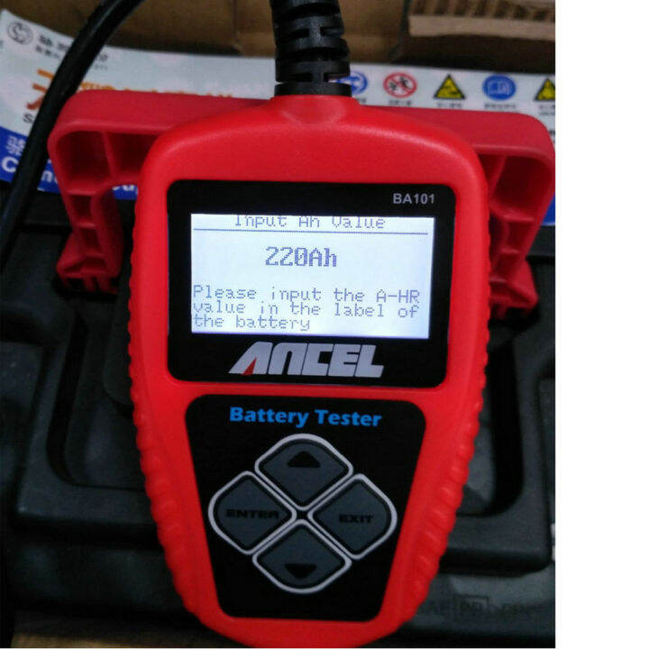 ANCEL BA101 Battery Tester 12V 220AH 100-2000CCA Digital Battery ...