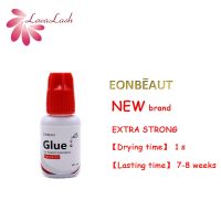 EONBEAUT Eyelash Extensions Glue Korea 5ml 1Sec Fast Drying Extra Strong Adhesive Lasting Over 7-8 Weeks Lash Glue 1 Bottles