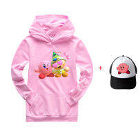 Kirby เสื้อสเวตเตอร์มีฮู้ด,เสื้อสเวตเตอร์ลำลองมีฮู้ดสำหรับเด็กเด็กผู้ชายเด็กผู้หญิง65% ผ้าฝ้าย + 35% เส้นใยโพลีเอสเตอร์มีกระเป๋าเสื้อผ้าแขนยาวเด็กผู้หญิง0000แฟชั่น