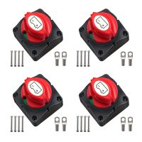 4X Battery Disconnect Switch 12V 24V 48V 60V Battery Master Cut Off Isolator Switch Waterproof for Marine Boat Auto