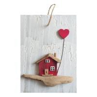 Driftwood Wooden House Ornament for Wall Craft Living Room Bedroom Decoration Mother’s Day Gift for Mom Grandma Wife Lover frugal