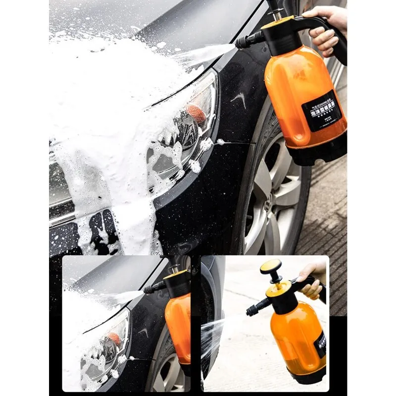 Multi-functional Hand Pump Foam Sprayer Nozzle Hand Pneumatic Foam Cannon Auto  Wash Spray Bottle Car