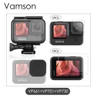 【In-demand】 Vamson สำหรับฮีโร่9สีดำกรอบกรณีชายแดนฝาครอบป้องกันกระจกนิรภัยป้องกันหน้าจอสำหรับอุปกรณ์เสริม VP661