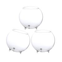 3Pcs Dia 10cm Clear Ball Glass Vase Bottle Terrarium Containers DIY Table Flowers Vase Transparent Wedding Garden Decor