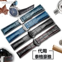 ☜สายนาฬิกาหนังเหมาะสำหรับสายรัดป้าย Heuer สายคล้องนาฬิกาดั้งเดิมสำหรับผู้ชายหัวเข็มขัดพับได้โมนาโก19มม.