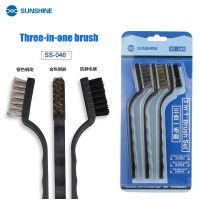 SS-046 3 in1 mobile phone repair motherboard anti-static steel brush fine cleaning soft