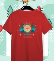 เสื้อยืดลายปีใหม่ เสื้อคริสมาสต์ Happy New Year &amp; Merry Christmas ลายน่ารักๆ ผ้า Cotton ?ใส่สบาย สีสันสดใส