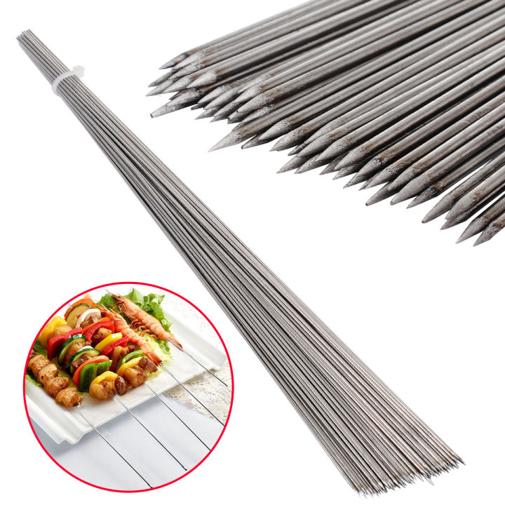 pexels-50pcs-สแตนเลสบาร์บีคิว-sticks-skewer-เนื้อบาร์บีคิว-kebab-kabob-เข็ม35ซม